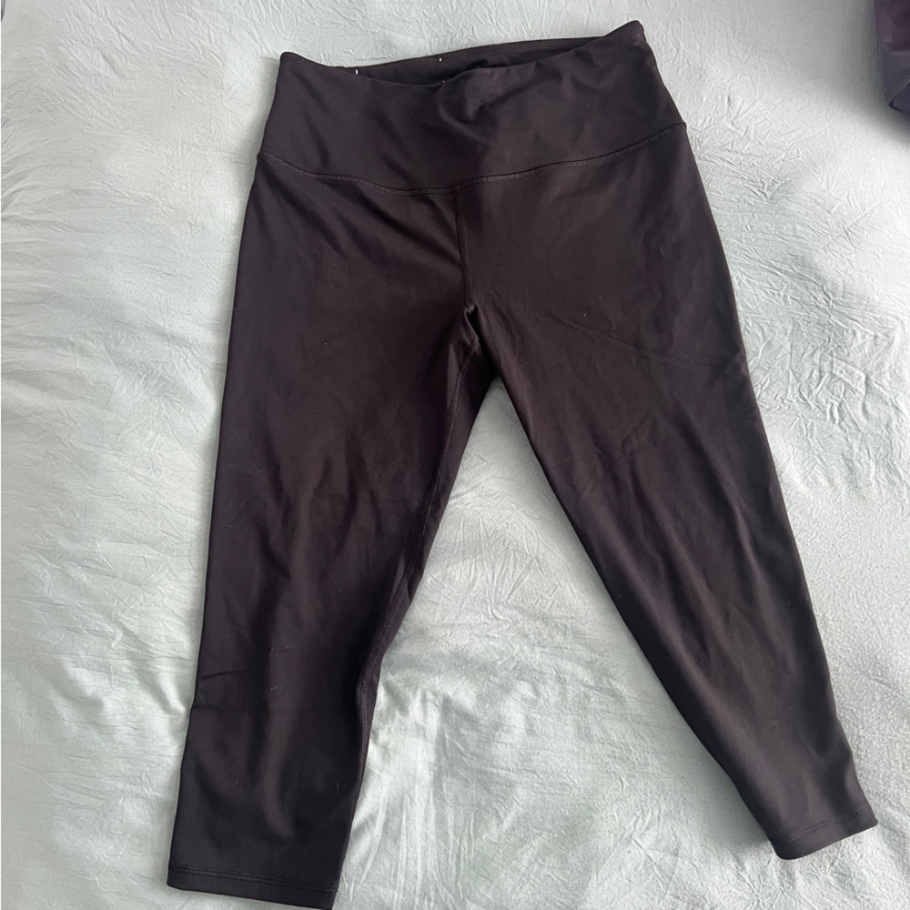 Victoria’s Secret Sport Black High Rise Leggings Cropped Athletic Workout Size L